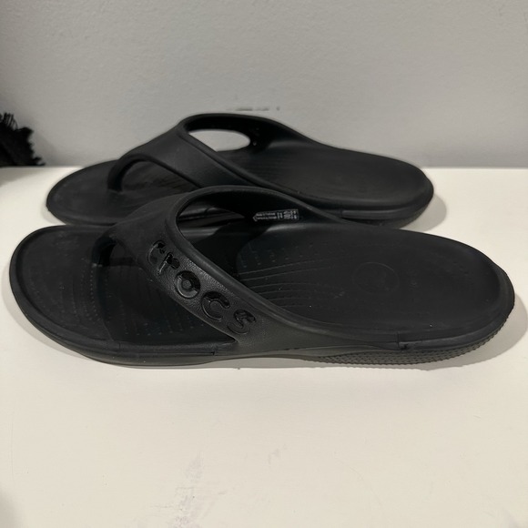 Crocs Unisex Baya II Flip Flops, Black, Men's 6 Women's 8.‎ - Picture 3 of 7